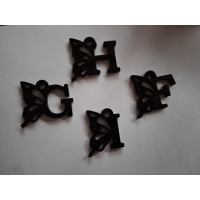 alfabetmal letters met vlinder