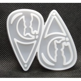 mal 2 hangers druppel met poesje in maan