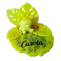 memory standaard beertje met blaadjes in het geel