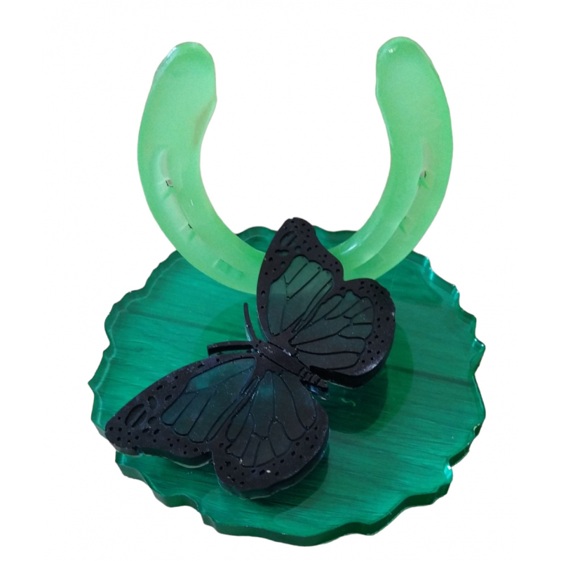 memory standaard vlinder met hoefijzer