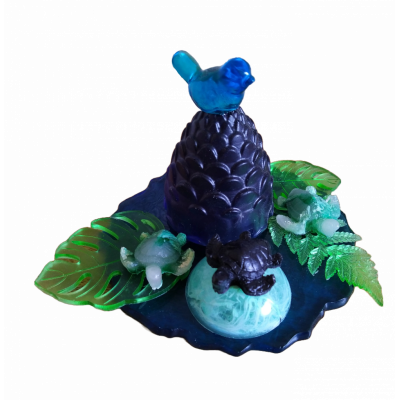 memory standaard dennenappel met schildpadjes