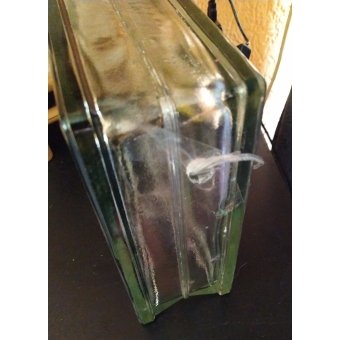 glasblok vierkant met gat (afhalen)